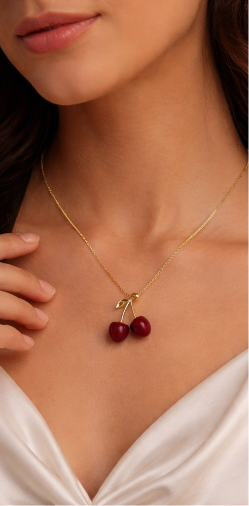 Cherry pendant necklace
