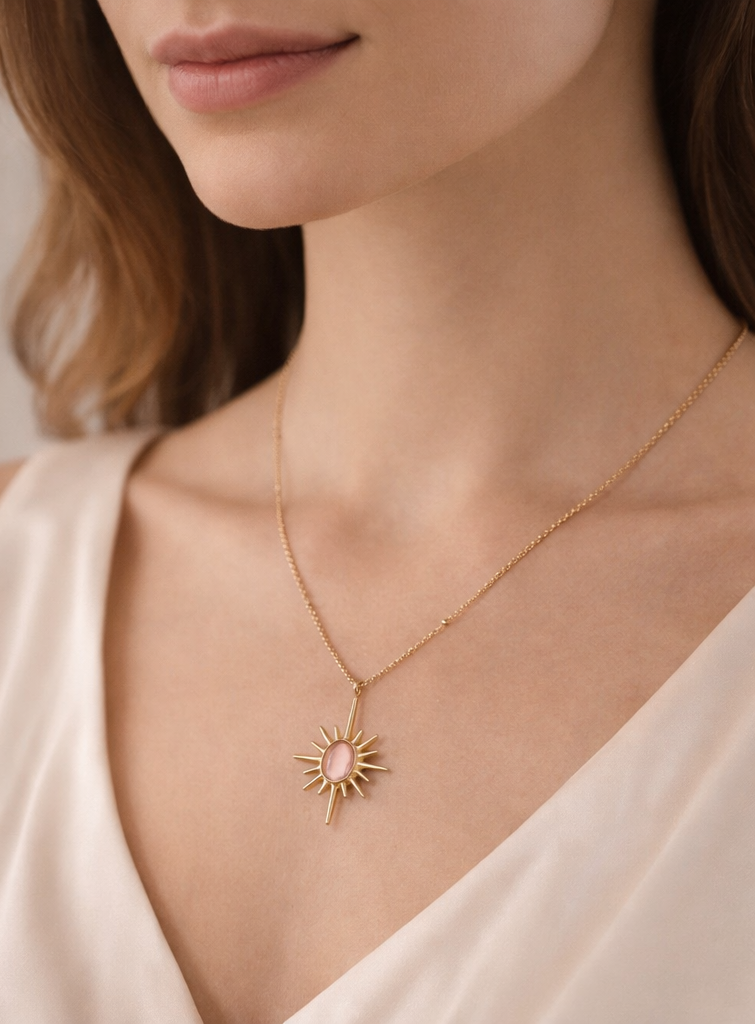 Sunburst pendant necklace