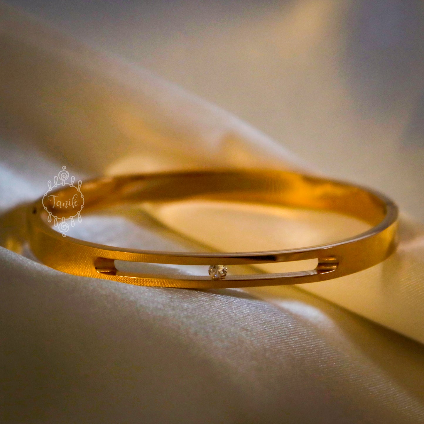 Stainless Steel Cubic Zirconia Kada