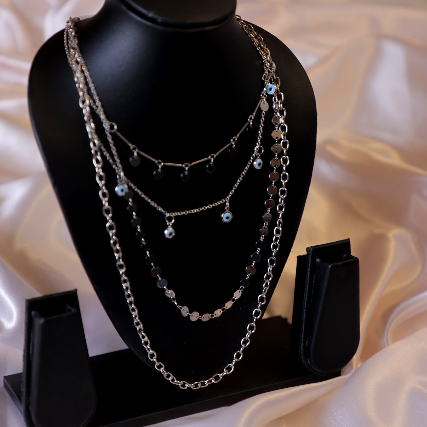 Multi layered Silver chain
