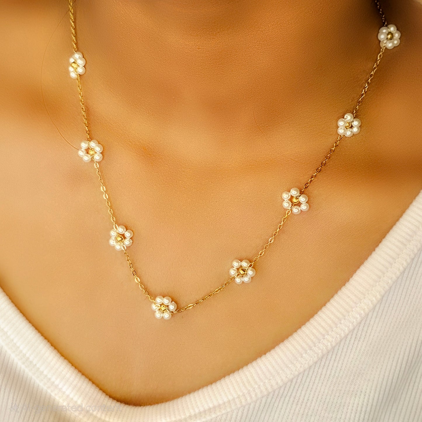 Korean inspired flower chain