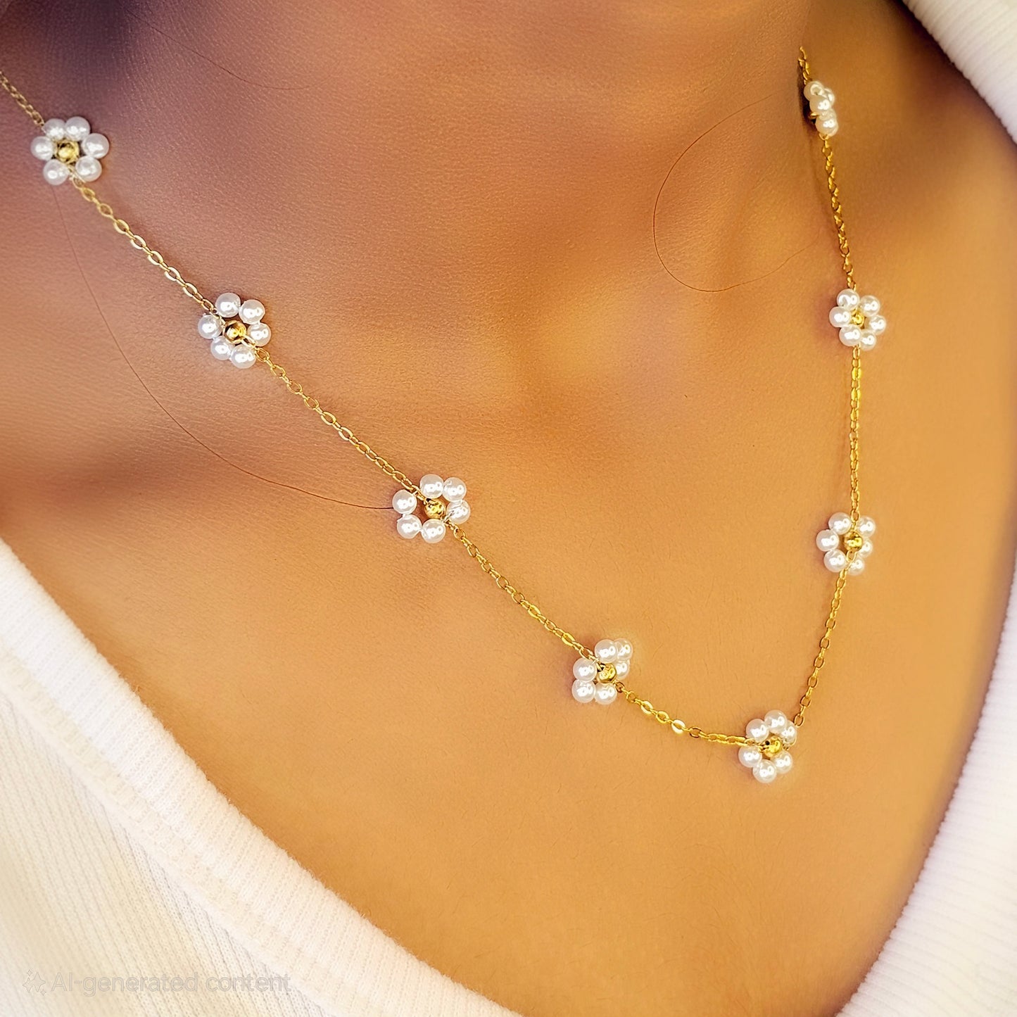 Korean inspired flower chain