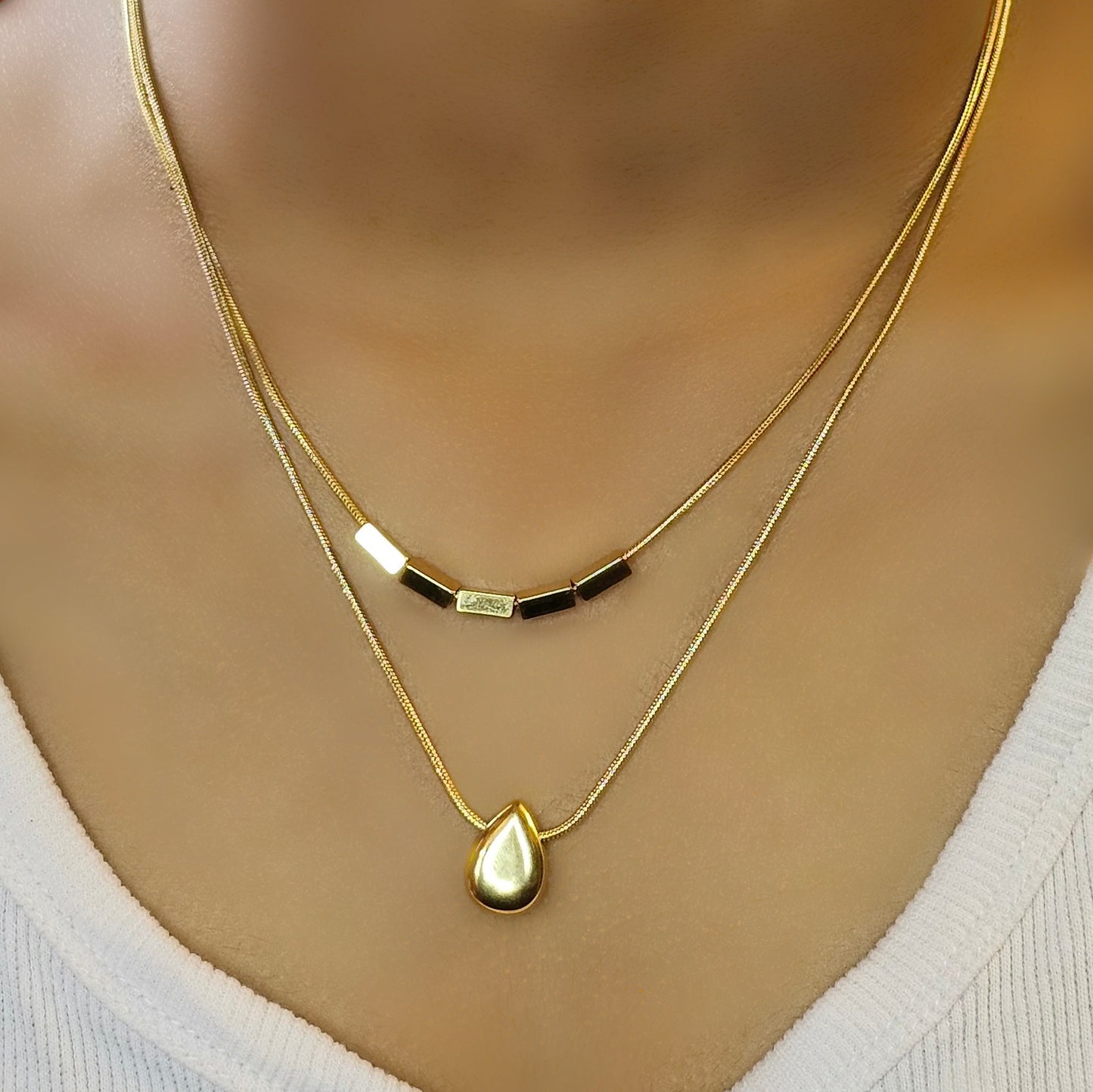 Two layered drop chain