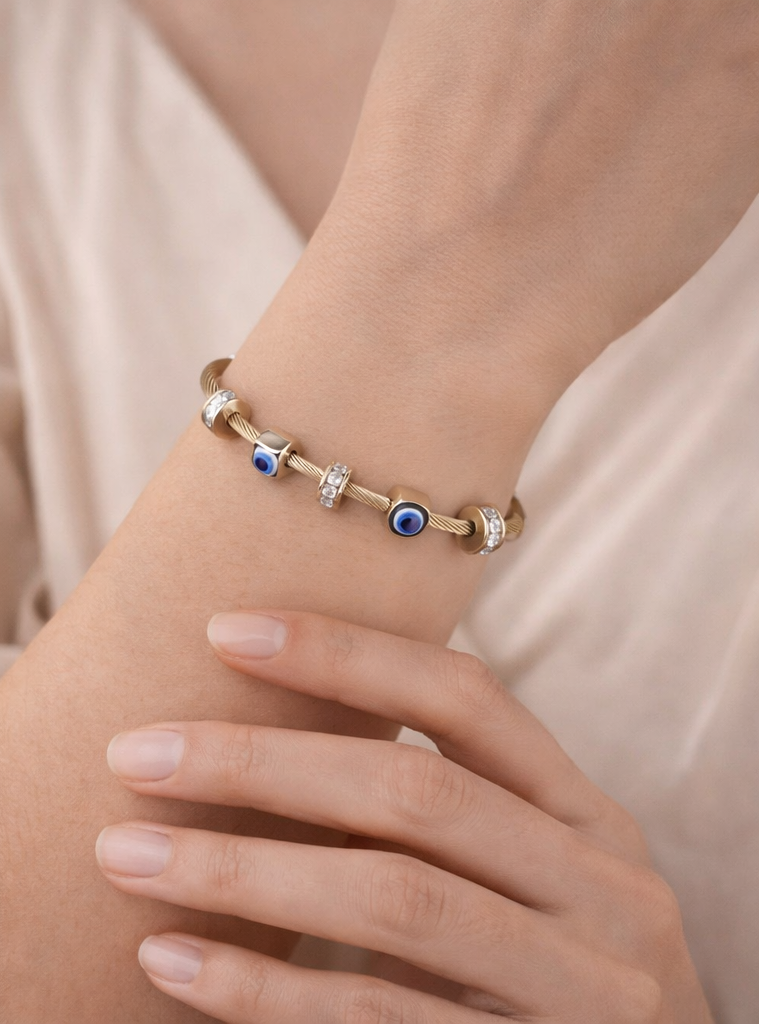 Evil Eye Guardian kada bangle { Baby size }