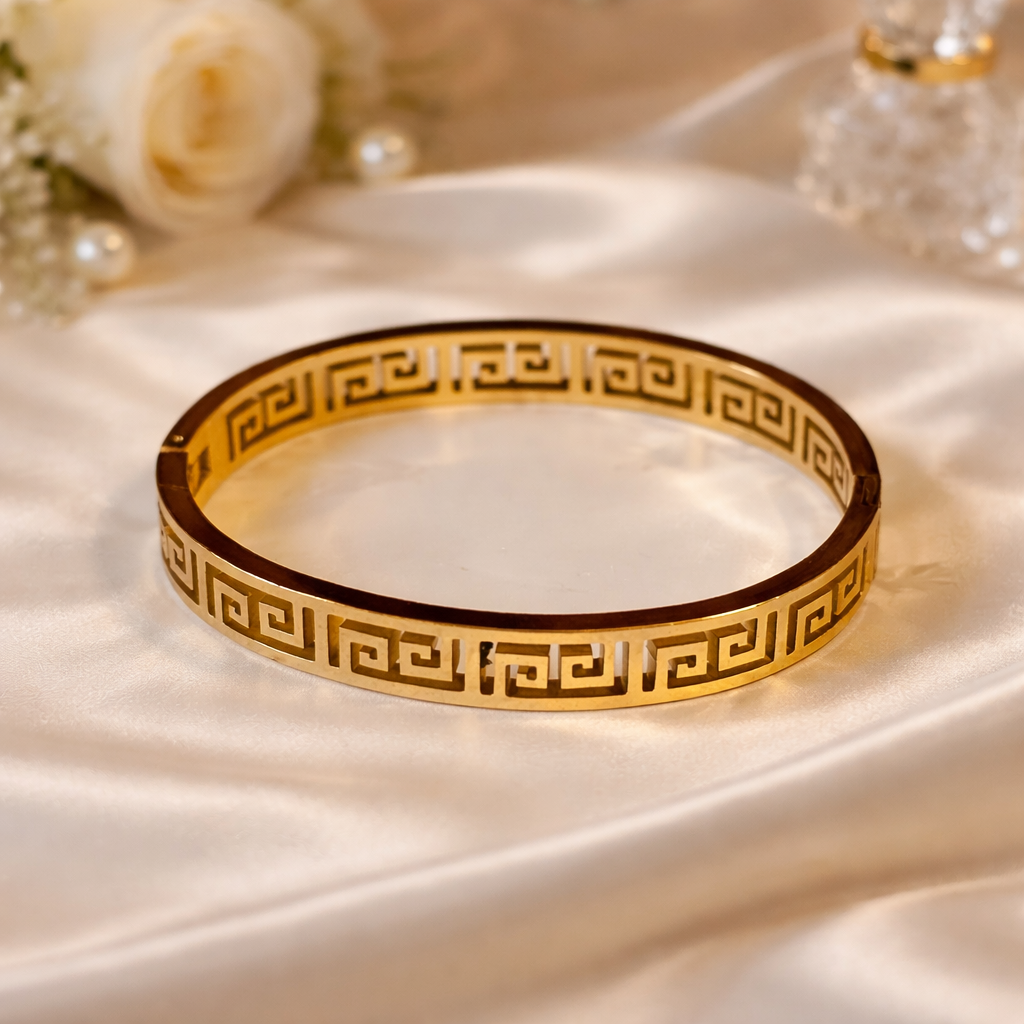Greek key bangle { baby size }