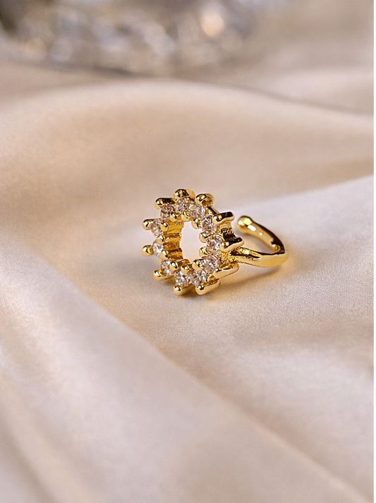 Flower shape ear cuff