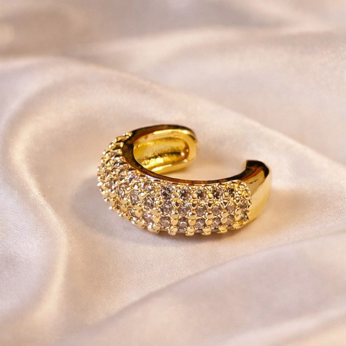 Four layer little stones and pearl detailing cuff
