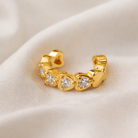 Major statement heart shape cuff