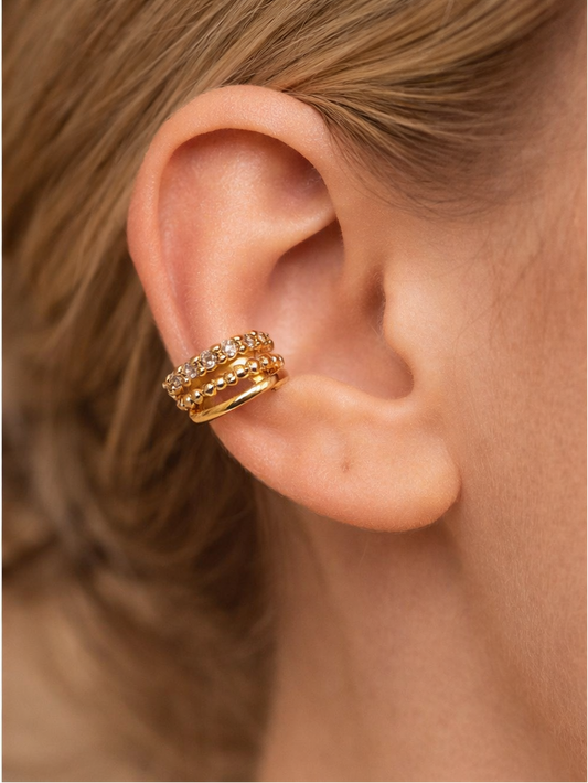 Three layer stones cuff