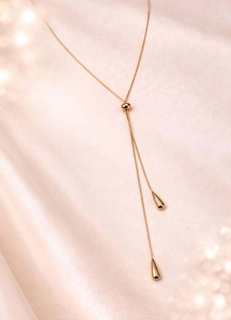 Water Drop Stainless Steel Pendant Necklace