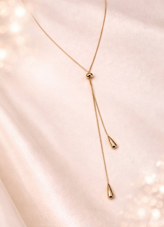 Water Drop Stainless Steel Pendant Necklace