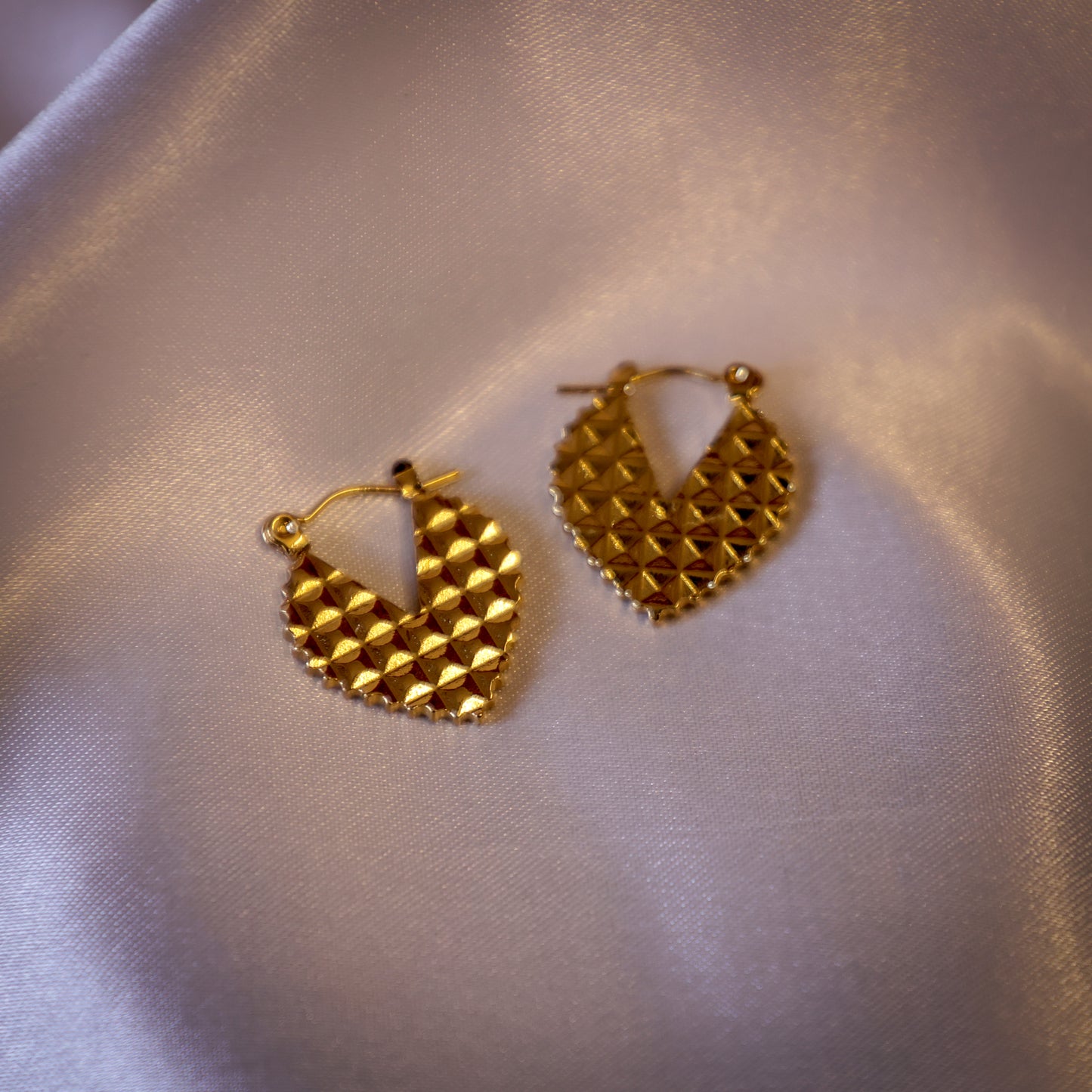 Stainless Steel Heart Shape Hoops