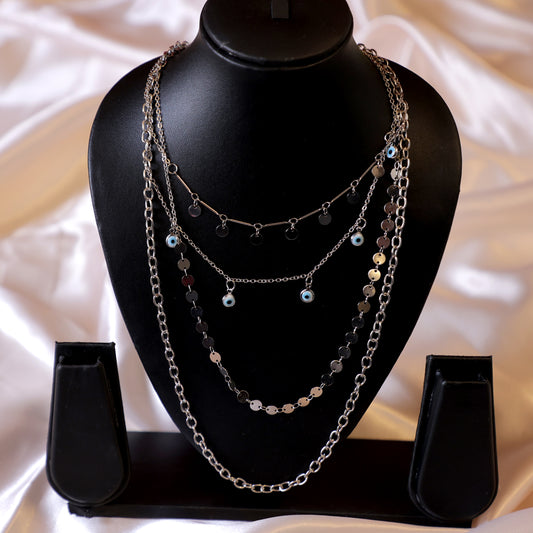 Multi layered Silver chain