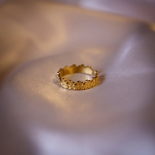 Blooming Crown design adjustable ring