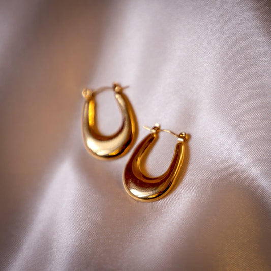Elegant anti tarnish Hoops