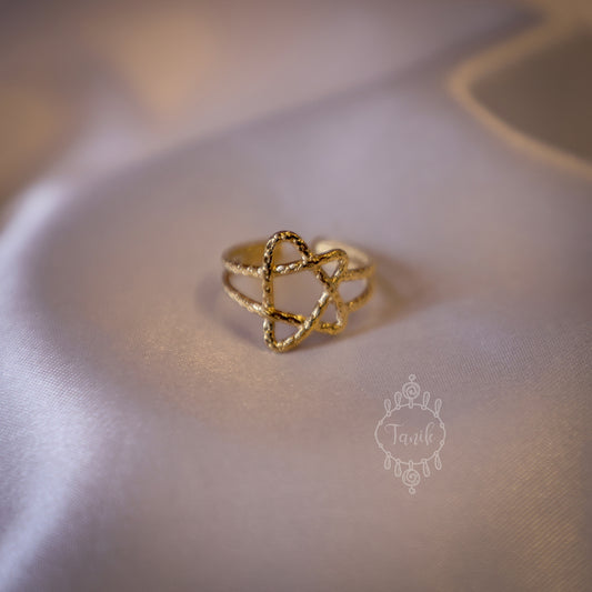 Simple and elegant ring with a star shape design