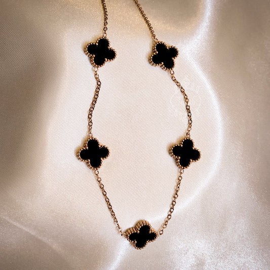 Stainless Steel Clover Link Necklace