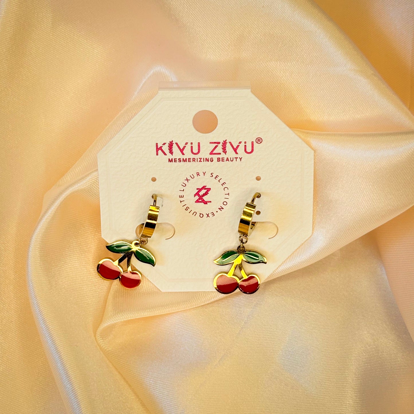 Cherry hanging earrings