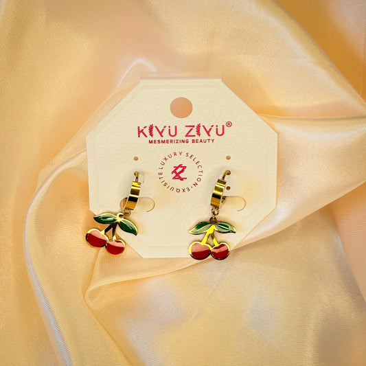 Cherry hanging earrings