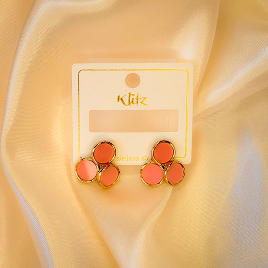 Elegant pink earrings